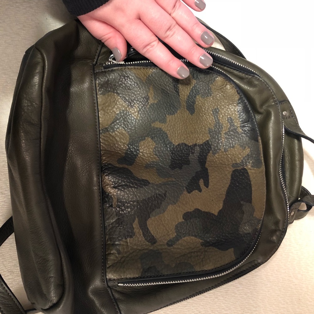 MARGOT camo leather backpack